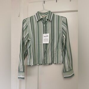 NWT Djerf Avenue Little Shirt in Mint Sorbet size S